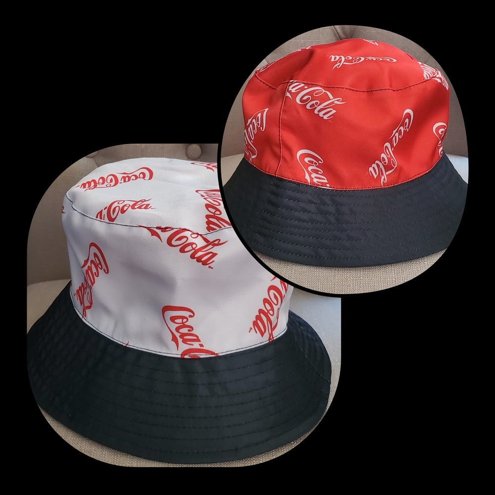 Mens/Unisex Coca-Cola Reversible Bucket Hat